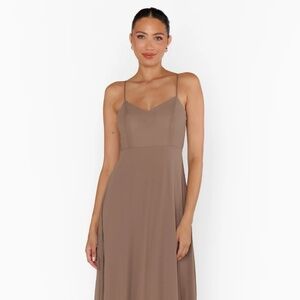 Show Me Your Mumu Faith Maxi Bridesmaid Dress, Dune Chiffon